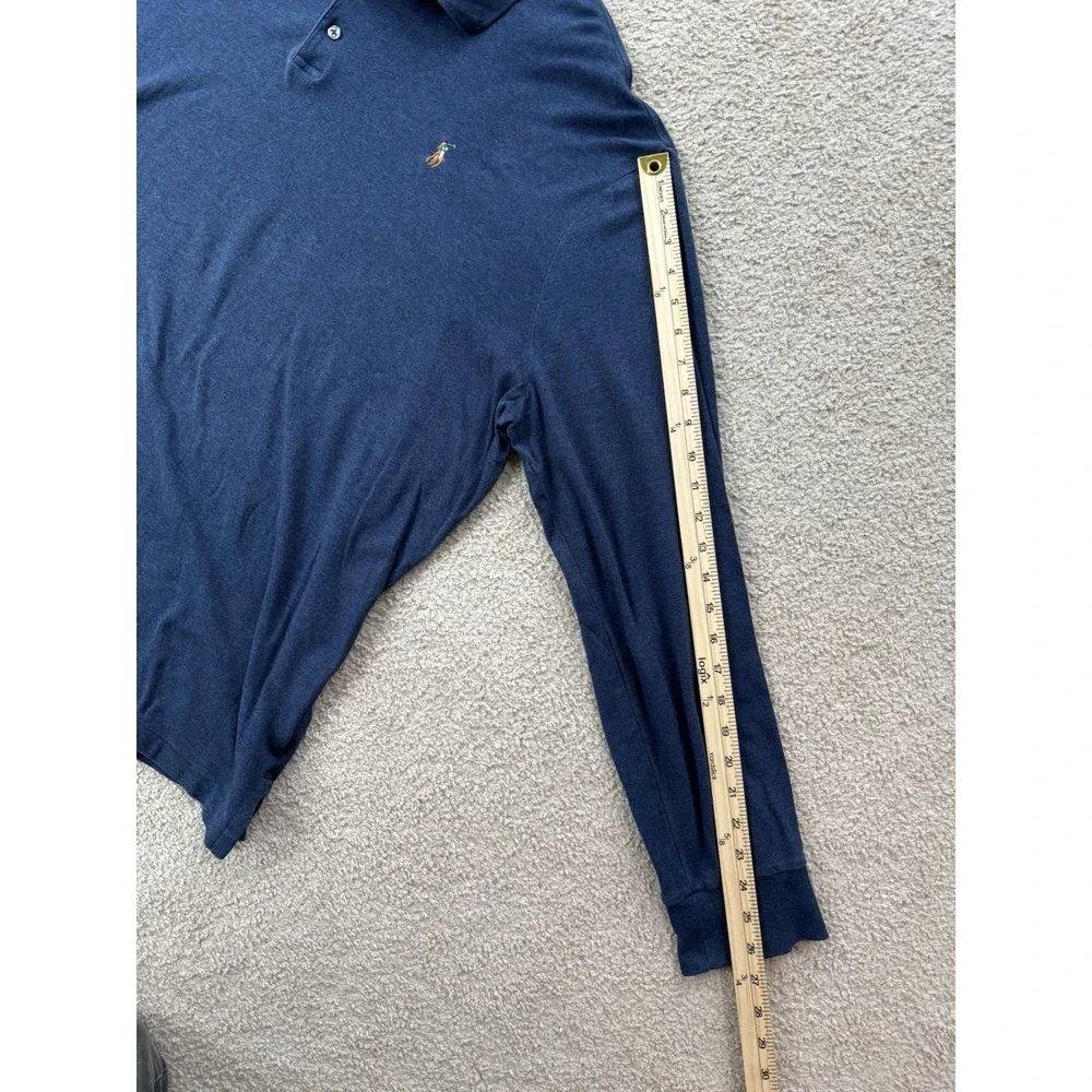 Polo Ralph Lauren Shirt Mens Flesh Pony XXL Navy Blue Soft Touch Long Sleeve‎